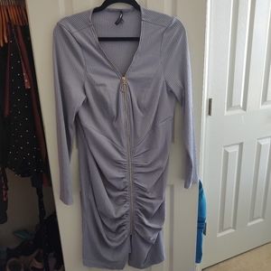 Zip-up Bodycon Dress